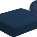 Water Resistant Sofa Cushion Slipcovers, RV Seat Cushion Covers High Stretch Furniture Protector, Washable Covering Coats for Camper (Chair Cushion, Navy)