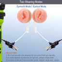 commountain Earpiece with PTT/Mic Compatible for Kenwood Baofeng SAMCOM BTECH Retevis Walkie Talkies Radios and BF-F8HP UV-82HP UV-5R UV82 UV82C UV5X3 TK NX, Acoustic Tube Headset, 2 Pin Style
