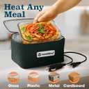 TRAVELISIMO Portable Microwave, Portable Food Warmer For Work & Home Use, Heated Lunch Box 12V/24V/110V, Portable Oven 3-in-1 Food Heater, Electric Lunch Box, Portable Food Warmer