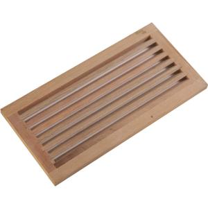 WELLAND 8 Inch x 16 Inch Red Oak Hardwood Register Cold Air Return Wall Vent, Unfinished