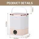 Portable Semi-Automatic Washing Machine, 5Lb Compact Underwear Sock Mini Washer, Lightweight Mini Laundry Machine for Apartments, Dorms, RVs & Camping, Easy Installation, 110v