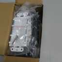 VCE Brush Wall Plate Cable Pass Through with Bracket, Decorator Cover for Low Voltage Cables - White, 2-Pack