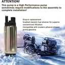 GSS342 255LPH Fuel Pump High Flow Pressure Electric Intank Fuel Pump (Silver)
