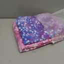 Cinbloo Girly Blue Purple Teal Curtains 42W x 63L Inch Rod Pocket Not Glitter Colorful Pink Spot Girls Bedroom Decor Ombre Turquoise Dots Mermaid Princess Living Room Window Drapes Fabric 2 Panel