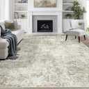 8x10 Area Rugs for Living Room Rug Washable: Abstract Large Rug for Dining Room Bedroom Carpet Non Slip 8 by 10 Indoor Modern Nursery Home Office Beige Brown