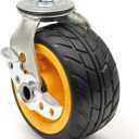 Rock-N-Roller Ground Glider Caster with Brake 6" x 3" 2-Pack for R14G & R16RT Multi-Carts (Black)