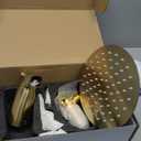 Gold Tub Shower Faucet, Shower Faucet Set with 8-Inch All-Metal Rainfall Showerhead and Bathtub Spout, Included Valve, Gold