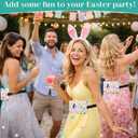 4 Sets Easter Party Games Swing Shaking Balls Game Colorful Bunny Novelty Twerk Game with 4 Adjustable Belts and 80 Balls for Adults Garden Outdoor Indoor Group Holiday