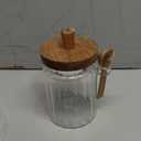 TIWPAJS Coffee Canister, Coffee Container with Wooden Spoon and Lid, Ribbed Design, Airtight Storage Jar for Coffee Beans/Coffee Grounds/Sugar/Salt/Loose Leaf Tea, 20 Oz