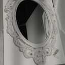 Wall Mirror Oval Baroque Style Vintage Mirrors for Wall Wooden Hanging Arendahl Traditional Mirror Decorative for Bathroom Bedroom Living Room Entryway Decor 24"x16" White