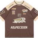 Aelfric Eden 90s Oversized T Shirts Unisex Grahpic Jersey Printed Casual Tees Streetwear Vintage Summer Top Tshirt Size XS