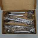 4 Pack Drop Down Gas Struts, 100N/22LBS Gas Spring Hinge,with 90 Degree Page Turning Axis,Struts Lid Drop Down Hinges for Drop-Front Desk Downward Slowly Such as Fold-Down Desk, Flap Lid