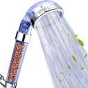 NOSAME Shower Head, Filter Filtration High Pressure Water Saving 3 Mode Function Spray Handheld Showerheads for Dry Skin & Hair (Blue)
