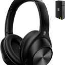 Calmbee Hybrid Active Noise Cancelling Headphones, Bluetooth 5.4 Headphones Wireless Over Ear with Mic for Clear Calls, Hi-Res Audio, 90H Playtime, Transparency, Deep Bass, Dongle Connect, Custom App (Matte Black)