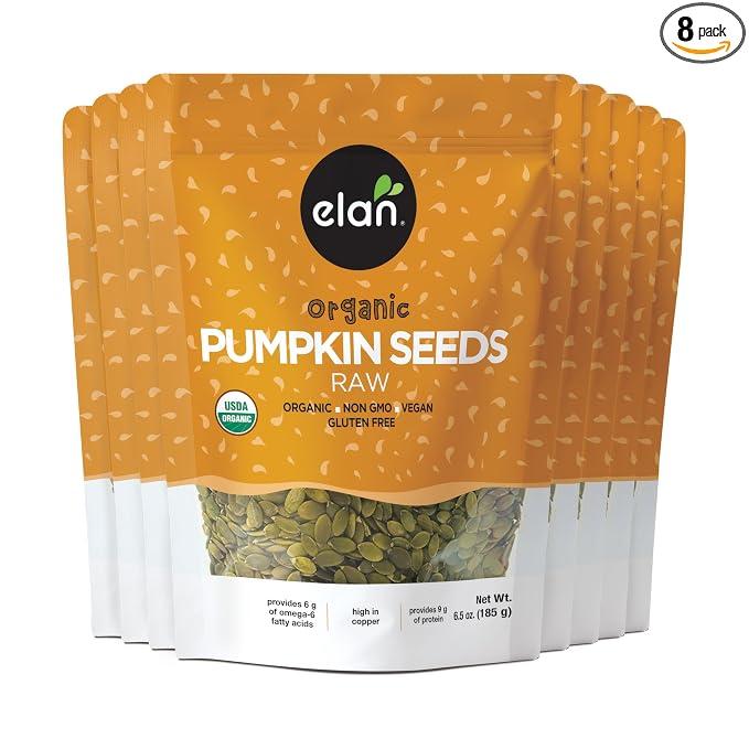 Elan Organic Pumpkin Seeds, Gluten Free, 6.5 Ounces (Pack Of 8) BBD: 02-04-27