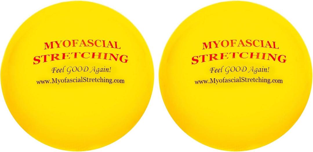 Four Inch Inflatable Balls for Myofascial Stretching Self-Treatment, Myofascial Release, Pain Reduction, Massage, Muscle Tightness and Spasm, Trigger Points (2 Count)