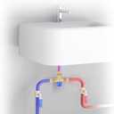 Hydro Master Thermostatic Mixing Valve, LF Brass Construction, Temperature Control, 3/4 Inch Sweat