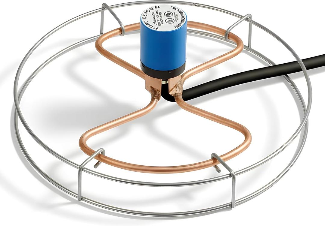 Farm Innovators 1500 Watt Cast Aluminum Submergible Water Tank Heater Deicer with Self Regulating Thermostat for Farm and Home, Silver