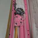 Gymnastics Bar for Kids Girls Ages 3-15 with Ring for Home Indoor Training Equipment- Steady Steel Construction, Anti-Slip, Easy to Assemble, 3' to 5' Adjustable Height (4.8FT, PINK)