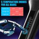 Professional Hair Straightener, 2.16'' Extra-Large Floating Titanium Flat Iron, Anti-Static 30s Instant Heating Straightening Iron with 5 Adjustable for All Hair Types