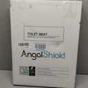 Angol Shiold Elongated Wooden Toilet Seat, 18.5", Gray Marble