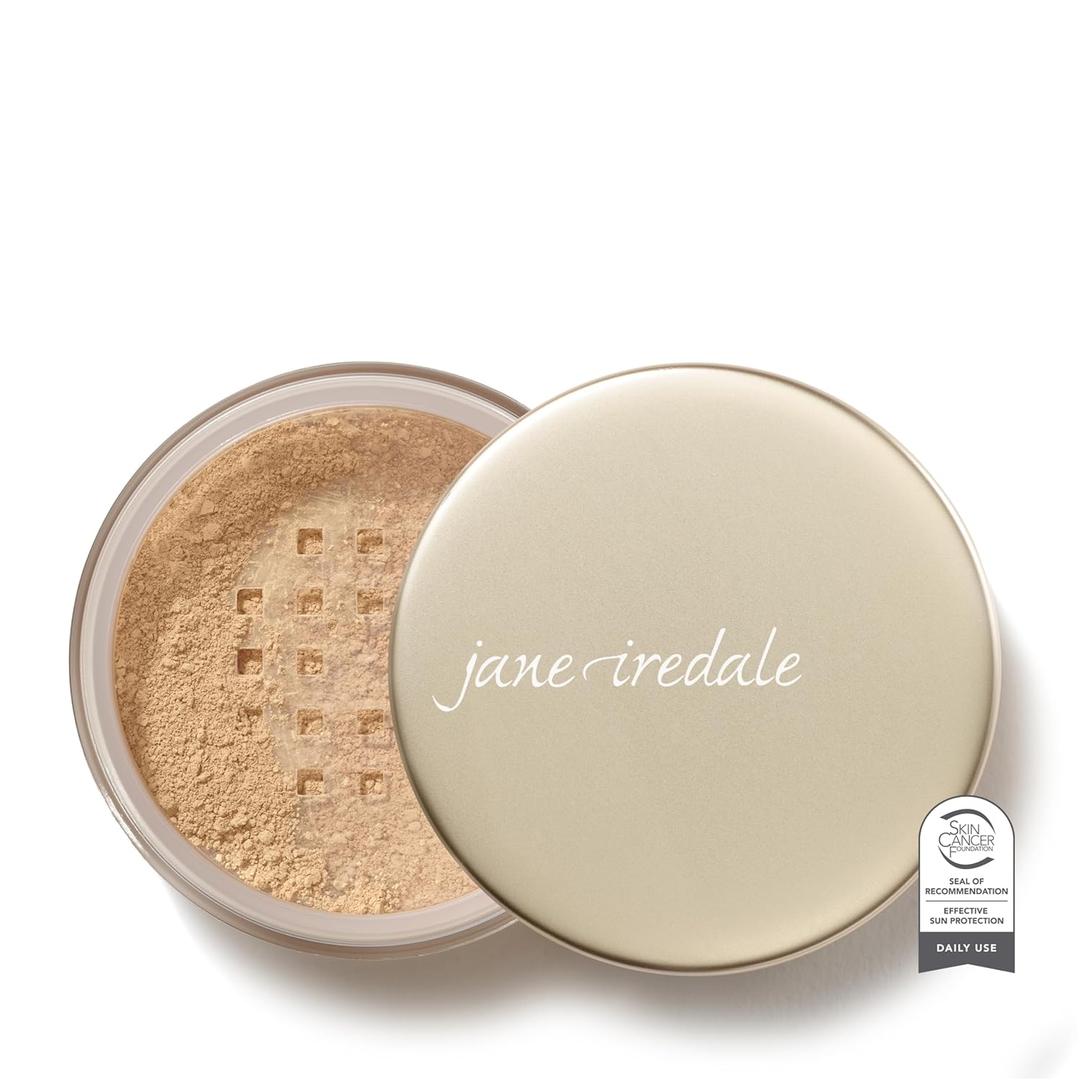jane iredale Amazing Base Loose Mineral Powder, Luminous Foundation with SPF 20, Oil Free, Talc Free & Weightless, Vegan & Cruelty-Free Makeup (Golden Glow)