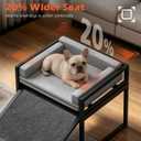 AZV Dog Chairs with Folding Ramps for Bed,Seat Stairs Mate for Small Dogs | Non Slip Steps for Puppy Cats Pets to Get on High Bed with Platform Doggie Office Window Perch Doggy Couch,Dachshunds Ladder