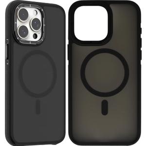 Miracase Magnetic for iPhone 16 Pro Max Case, [Soft Anti-Scratch Microfiber Lining], Compatible with MagSafe, Liquid Silicone Case Shockproof Drop Protection Phone Case for 16 ProMax,Black