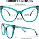 Zeelool Stylish TR90 Oversized Cat Eye Blue Light Blocking Glasses Computer Gaming Eyewear for Women Shelby OT414973
