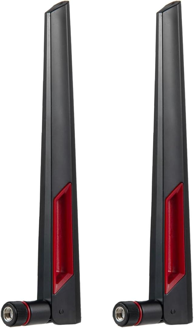 WiFi 6 6E Tri-Band 2.4GHz/5GHz/6E 9dBi Omnidirectional Antenna for PC Desktop Computer PCI-E WiFi 6E Network Card USB Bluetooth Card Wireless Router2Pack-BlackEifagur