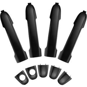 3Pcs Exterior Door Handles for Hyundai Sonata 2005-2010, Front Rear Left Right Driver Passenger Side Replaces 82651-3K00, Primed Black