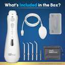 Waterpik Cordless Advanced 2.0 Water Flosser For Teeth, Gums, Braces, Dental Care With Travel Bag and 4 Tips, ADA Accepted, Rechargeable, Portable, and Waterproof, White WP-580