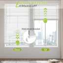 SZXIMU Window Blinds, 2" Cordless Blinds for Indoor Windows, 43" W X 64" H Room Darkening Blinds, Horizontal Blinds & Shades, Mini Window Blinds for Home Bedroom Living Room Office Kitchen, White