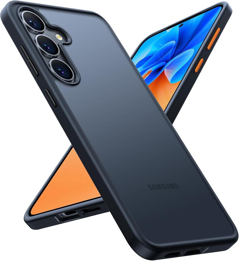 TORRAS Guardian Shockproof for Samsung Galaxy S25 Plus Case, 12FT Military-Grade Protection, Matte Translucent Slim Case for Samsung S25 Plus Case, Thin, Black