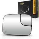 For 2003 2004 Dodge Ram 2500/3500 Mirror Glass Passenger Side | Heated w/Towing Package - w/Backing Plate | Flat Glass Type All Cab Types Full Size | For 5086218AA, CH1325120