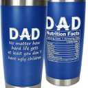 KYR Fathers Day Gift From Daughter, Son, Birthday Gifts for Dad, 20 Oz Tumbler Coffee Travel Cup, Christmas Gifts, Presents Idea for New Dad, Father, Double-Wall Insulated Stainless Steel Tumbler
