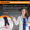 Doc Miller Compression Calf Sleeve for Men & Women 20-30mmHg Graduated Support for Running, Shin Splints, Calf Strain Knee High, (Black, L)
