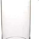 Borosilicate Glass, Clear Candle Holder, Glass Chimney for Candle Open Ended, Glass Hurricane Candle Holders Diameter 4.3", Height 8"