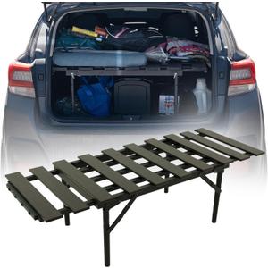 Mini Rack- Trunk Shelf Organizer, Universal Fit Car Storage Accessory for SUV, Hatchback & Minivan Owners, Compact Trunk Organizer Storage Rack, Camping Table & Kids' Sleeping Pad