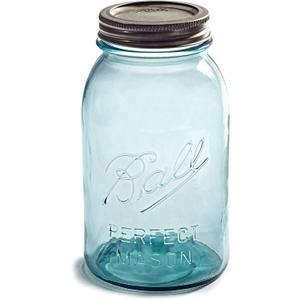 NEW! Limited Collector's Edition - Vintage Aqua/Blue BALL"PERFECT MASON" 32oz. Quart Jar - Turn-of-the-century Design (1910-1923)