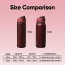 Owala FreeSip Insulated Stainless Steel Water Bottle with Straw, BPA-Free Sports Water Bottle, Great for Travel, 24 Oz, Black Cherry