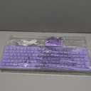 Wireless Keyboard and Mouse Combo, RGB Backlit, Rechargeable & Light Up Letters, Full-Size, Soft Typing, Sleep Mode, 2.4GHz Quiet Keyboard Set for Mac, Windows, Laptop, PC, Trueque (Purple)