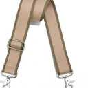 Wide Purse Strap Adjustable Replacement Crossbody Bag Strap Silver Hardware Shoulder Straps (Black Hardware-black Rice-801)