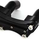1 Set 3-1/2'' Motorcycle Handlebar Risers and 1'' Pullback with Top Clamp Kit Compatable for 1'' Bar Diameter Harley Dyna Heritage Softail Fat Boy Sposter Touring Glide (Black)