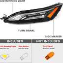 Huray Left Daytime Running Light for Nissan Rogue 2021 2022 2023 LH w/Halogen Turn Signal Light LED DRL Lamp Replacement OE Style Driver Side