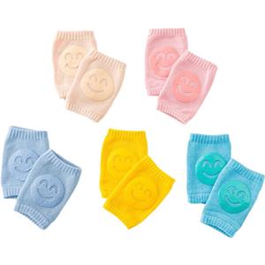 Eilin 5 Pairs Baby Crawling Anti-Slip Knee Protectors - Toddlers Knee Pads Gift For Infant