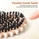 Curly Hair Brush, Curl Defining Brush with Soft Boar Bristles for Combing, Shaping, and Styling Curly Hair Suitable for All Women and Men with Wet & Dry Hair(Wheat)