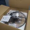 DLLT LED Ceiling Fan with Light: 20" Modern Low Profile Flush Mount Fandelier with App & Remote Control - Dimmable Black Bladeless Fan Light Fixture for Bedroom Kids Room Living Room