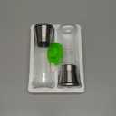 Home EC Premium Stainless Steel Sea Salt and Pepper Grinder Set of 2 - Adjustable Ceramic - Tall Glass Salt and Pepper Shakers - Kitchen Spice Mill W/Funnel & EBook