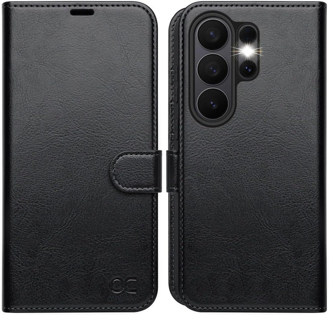 OCASE Compatible with Samsung Galaxy S26 Ultra Wallet Case, PU Leather Flip Folio Case with Card Holders RFID Blocking Kickstand [Shockproof TPU Inner Shell] Protective Phone Cover 2026, Black